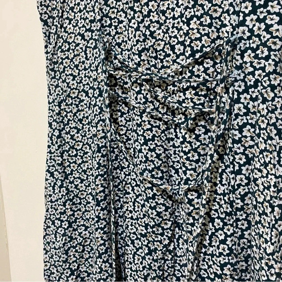 Women’s Vintage Green White Floral D.B.Y brand Dress + Pearl buttons corset S:9 - Picture 12 of 15